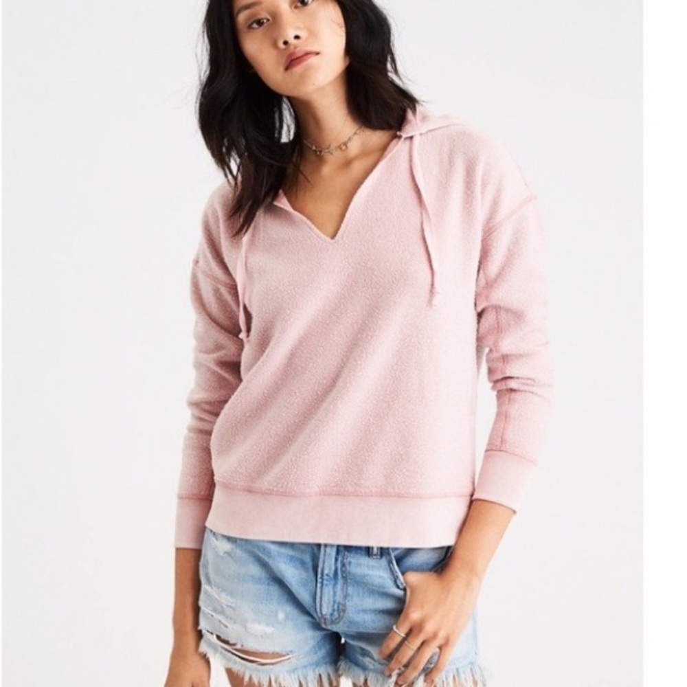 American Eagle Women’s Cozy Inside & Out Hoodie pink